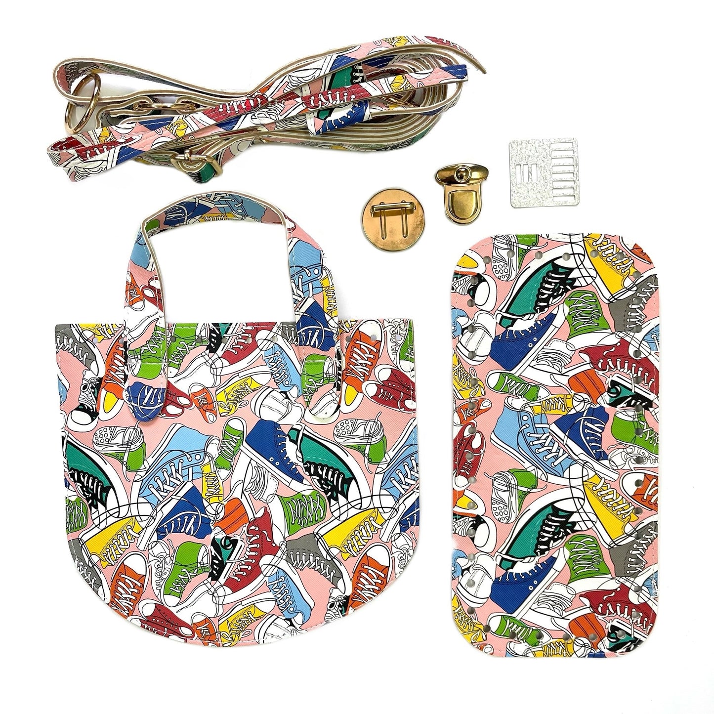 Leather accessories for crochet bag