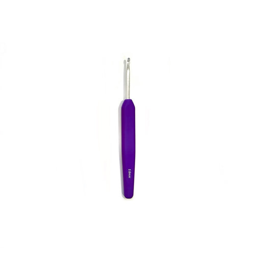 KnitPro Waves metal crochet hook with soft grip - 3mm
