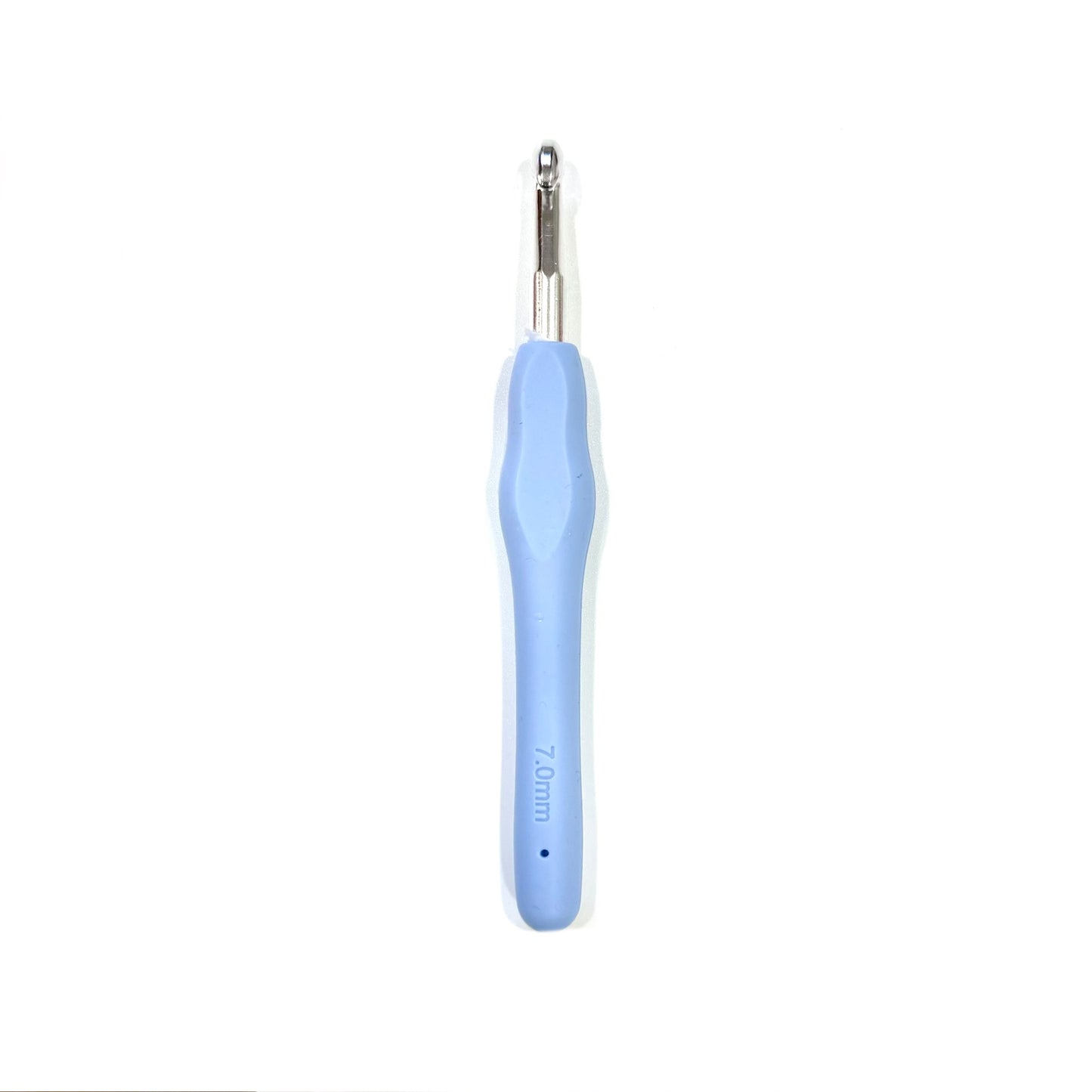 Lotus Metal crochet hook with rubber grip - 7mm (T)