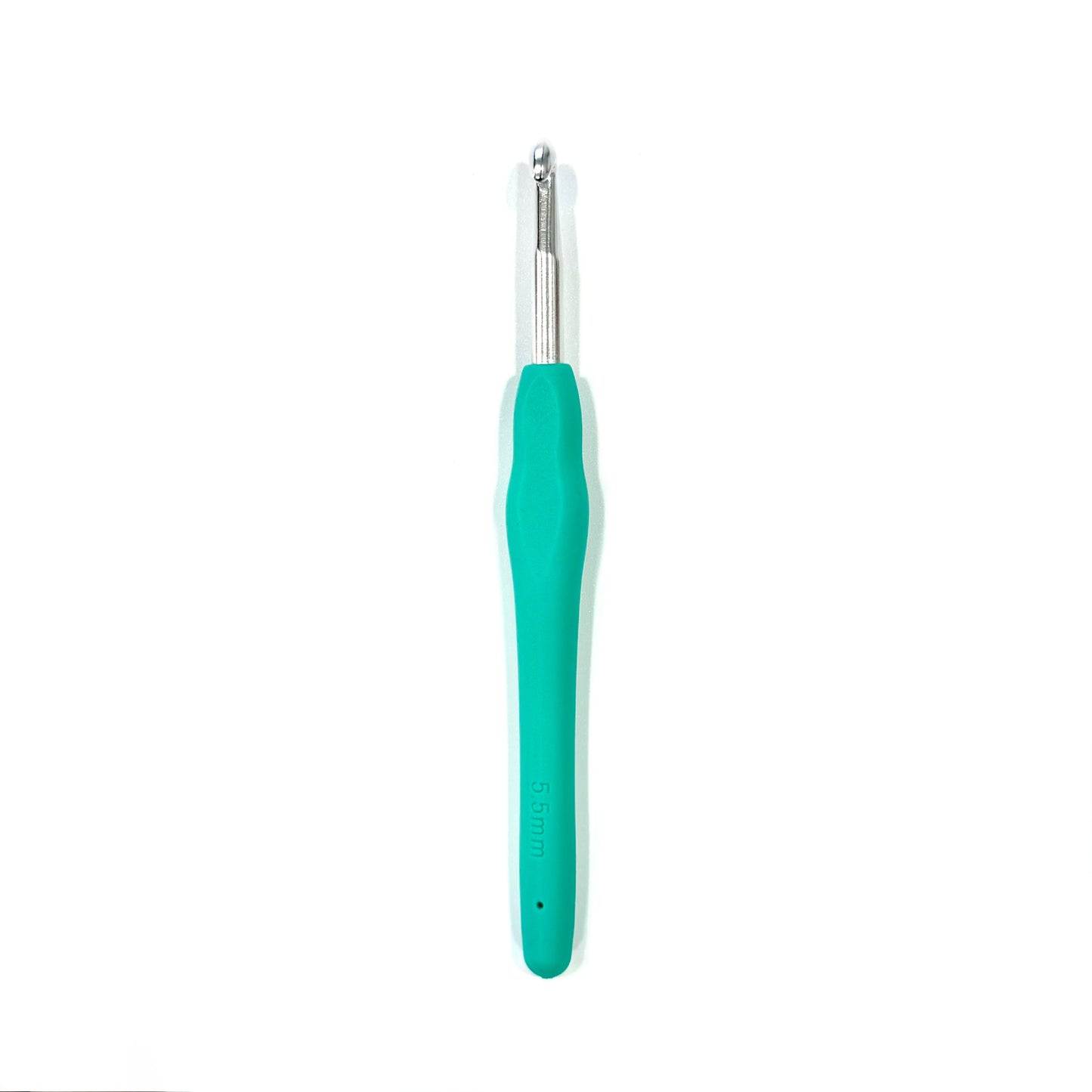 Lotus Metal crochet hook with rubber grip - 5.5mm (T)