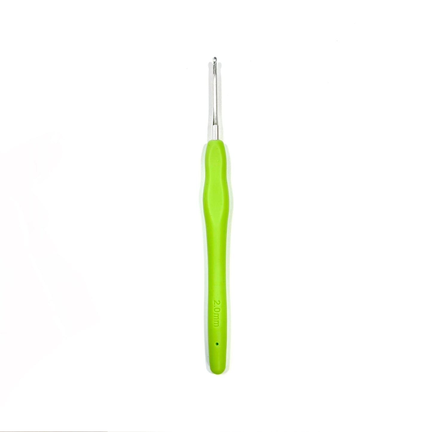Lotus Metal crochet hook with rubber grip - 2mm (T)