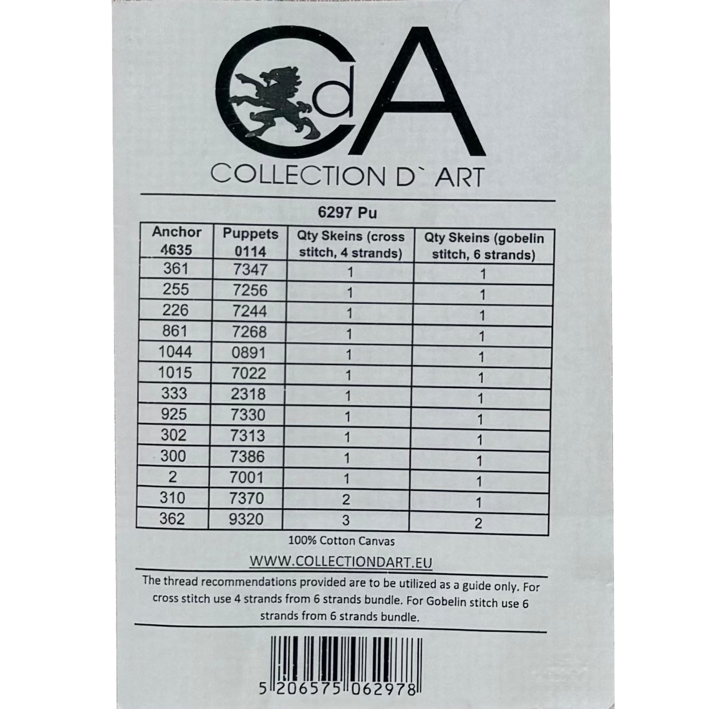 Embroidery sheet (without threads) - 22x30cm - 6297