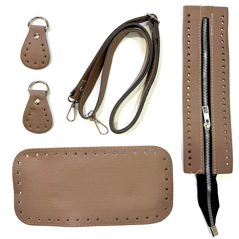 Leather accessories for crochet bag, P23