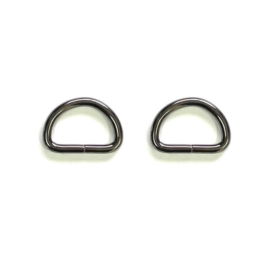 D Rings - Black, Pack of 2