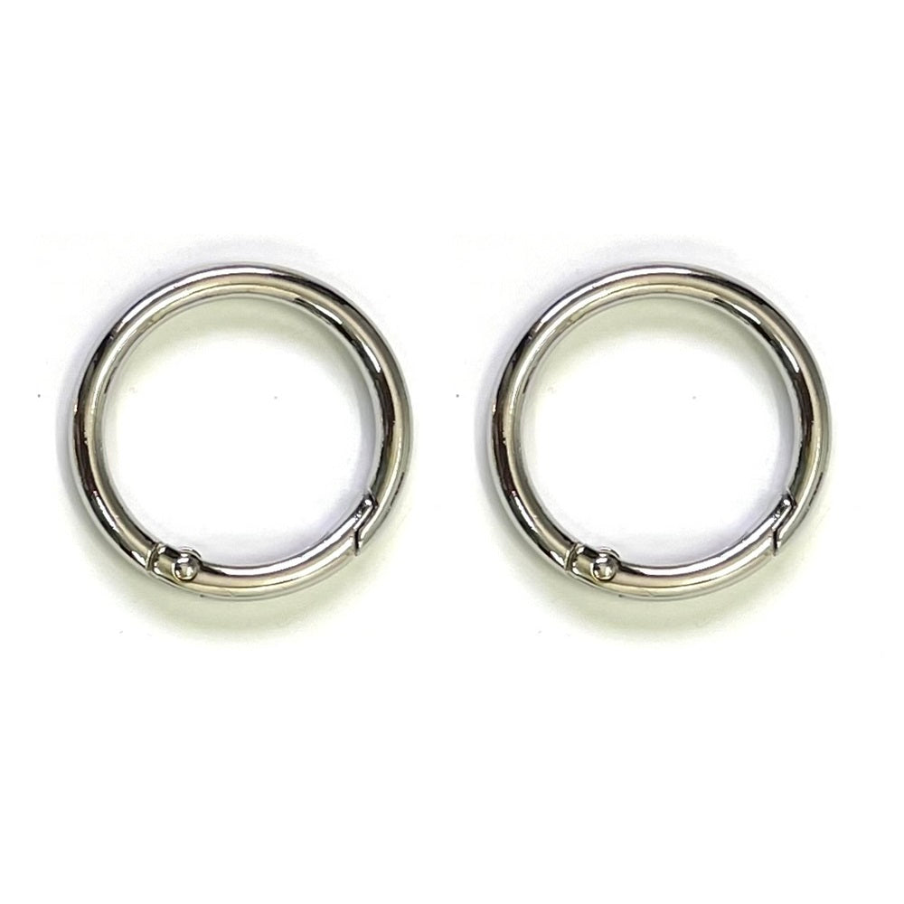 Clasps - Round - Silver - 3cm, Pack of 2