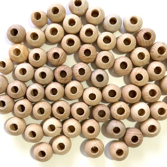 Wooden beads - 20mm, Pack of 15