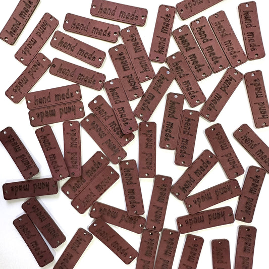 Color leather tags - Pattern 3 - Color 1, Pack of 10