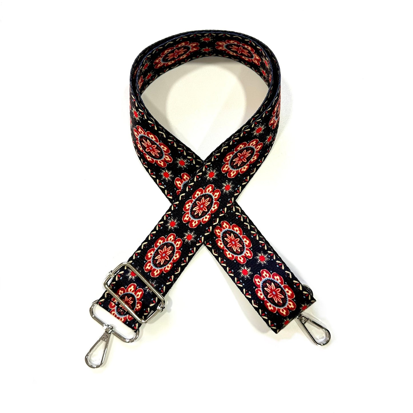 Printed polyester belt for handbags