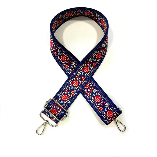 Printed polyester belt for handbags