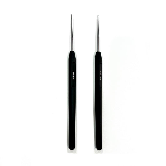 Premium metal crochet hook with soft grip - 1mm