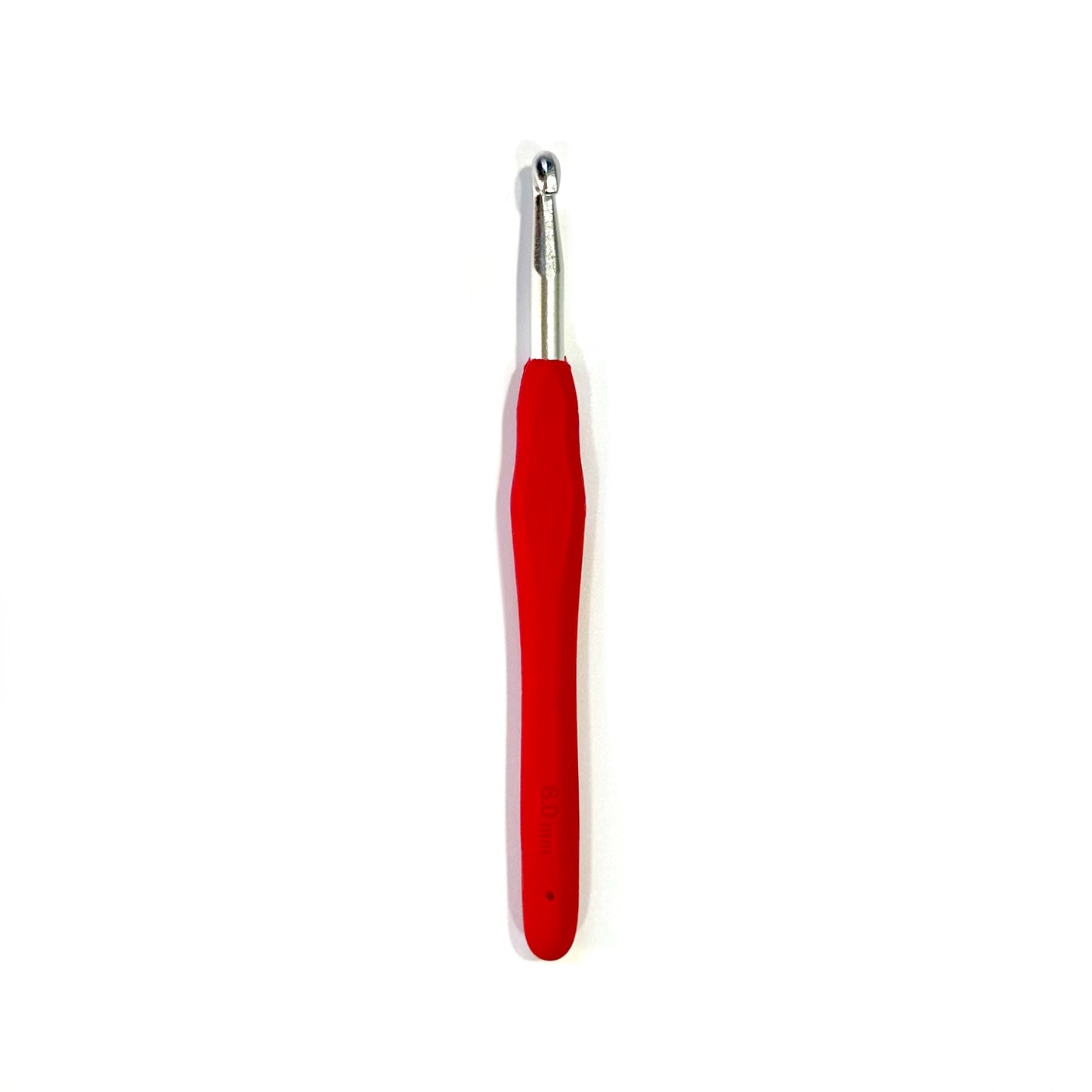 Lotus Metal crochet hook with rubber grip - 6mm