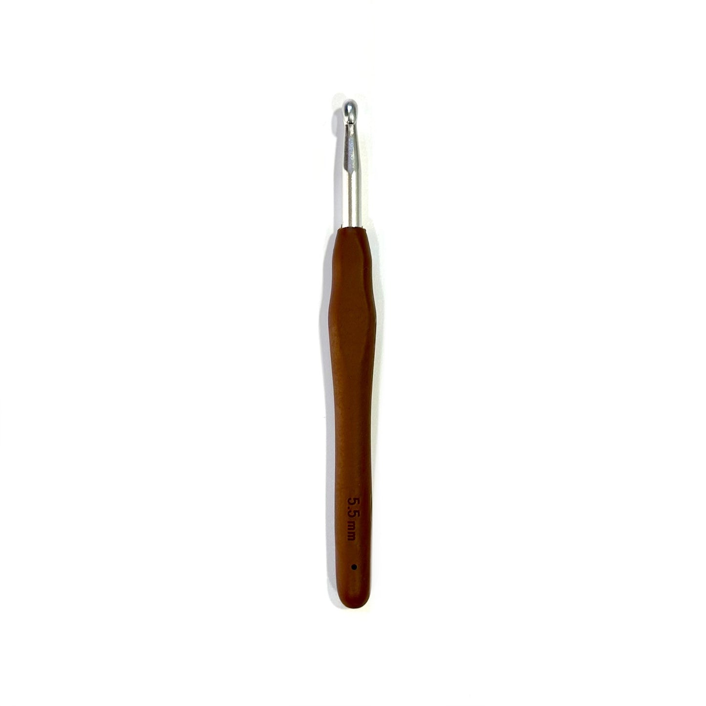 Lotus Metal crochet hook with rubber grip - 5.5mm