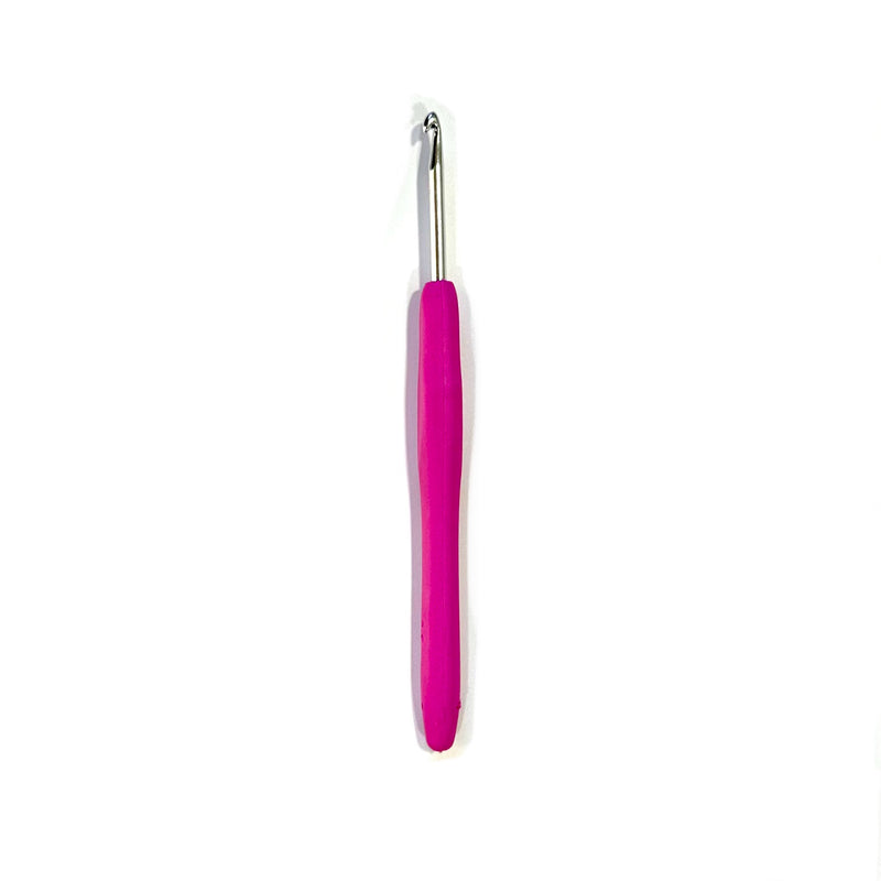 Lotus Metal crochet hook with rubber grip - 3.5mm