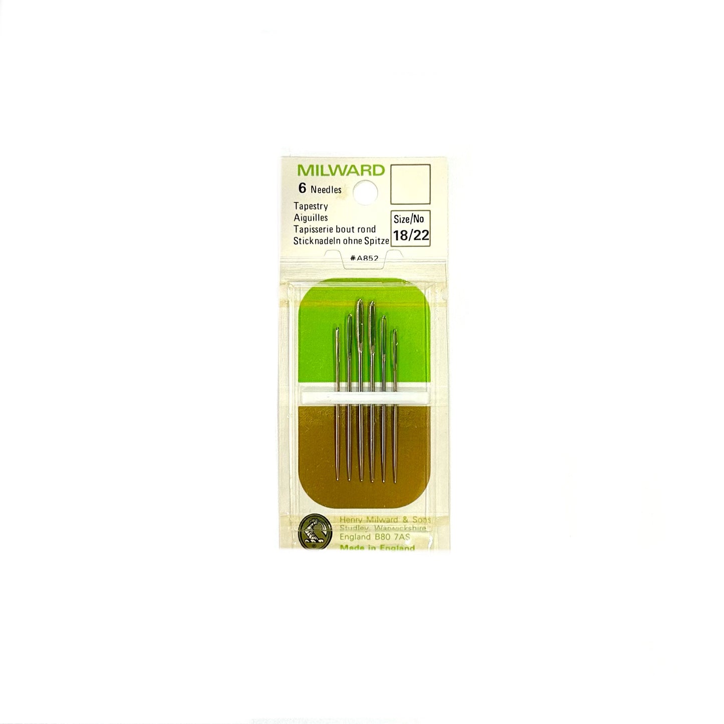 Milward metal tapestry needles, Pack of 6