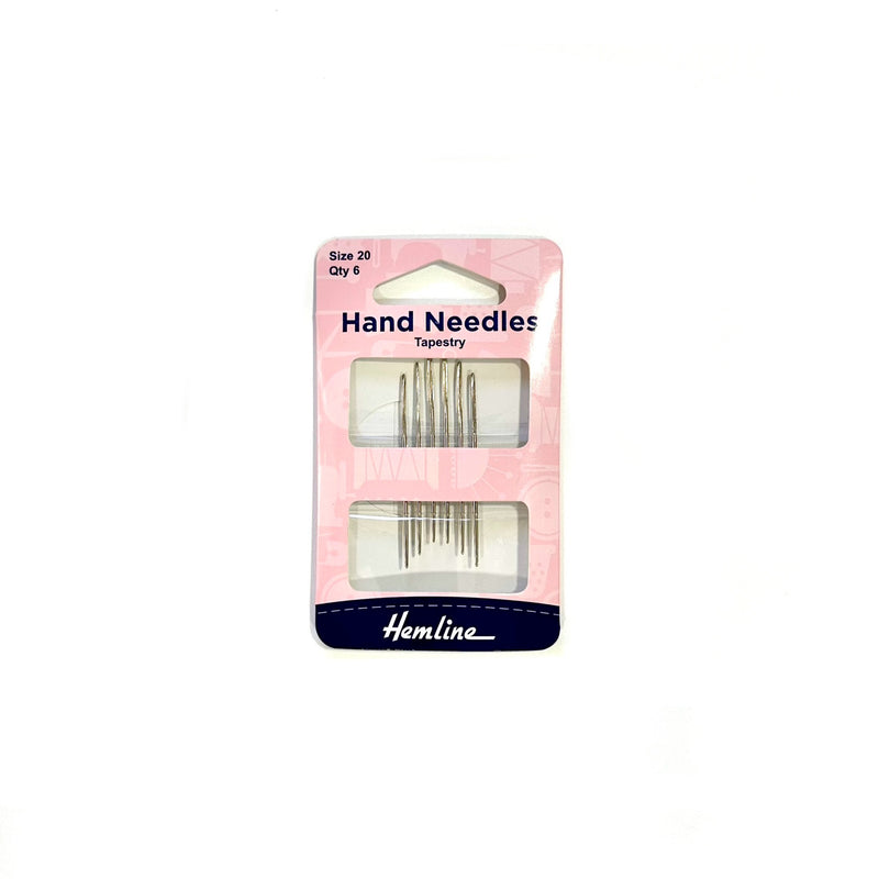 Hemline metal tapestry needles - Size 20, Pack of 6