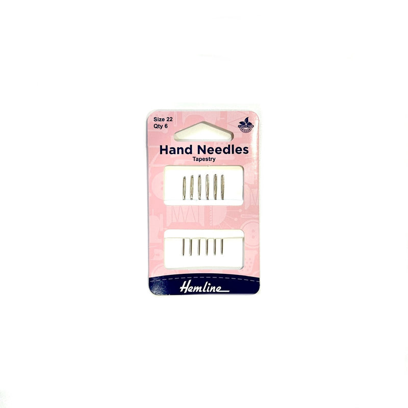 Hemline metal tapestry needles - Size 22, Pack of 6