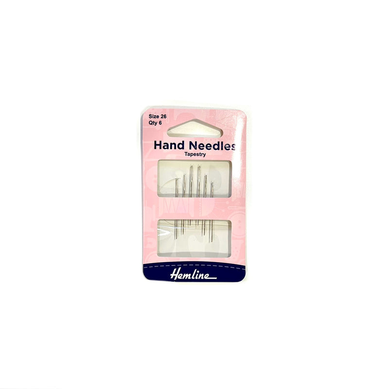 Hemline metal tapestry needles - Size 26, Pack of 6