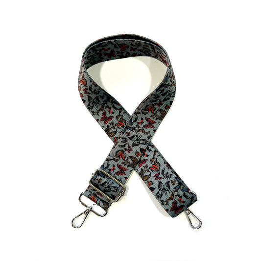 Printed polyester belt for handbags