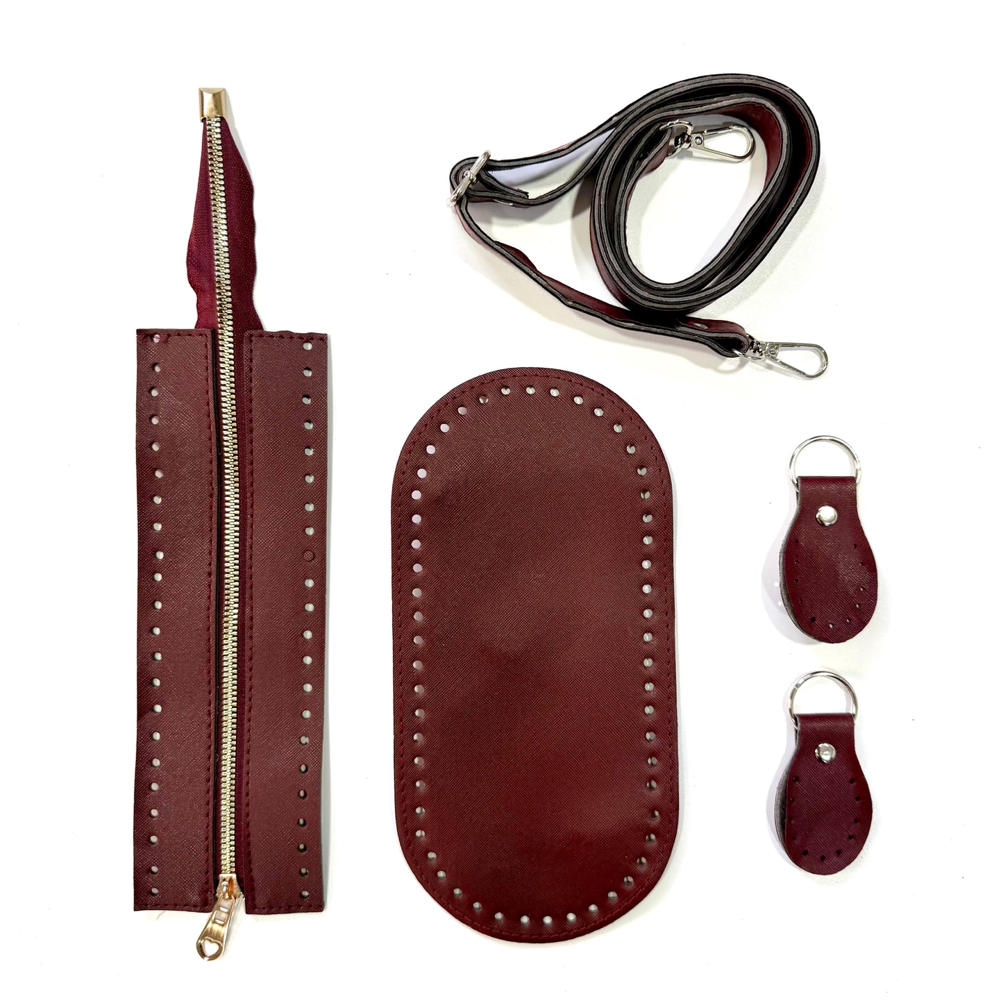 Leather accessories for crochet bag, P15