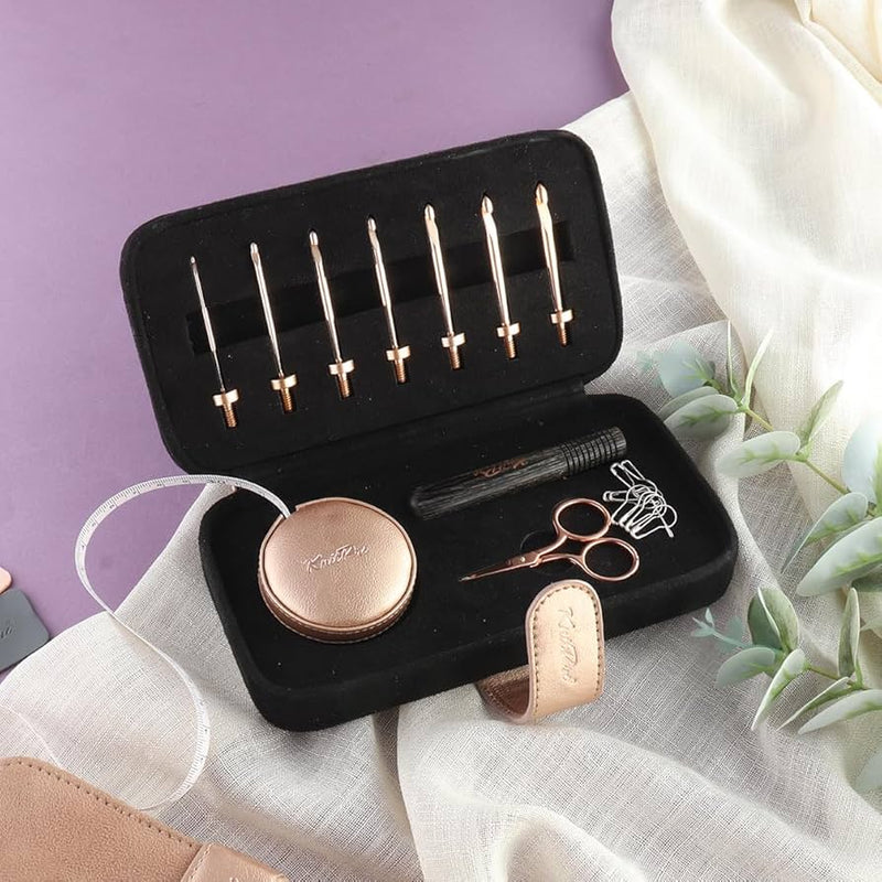 KnitPro Oasis Starter Interchangeable Crochet Hooks Set, Set of 7 hooks
