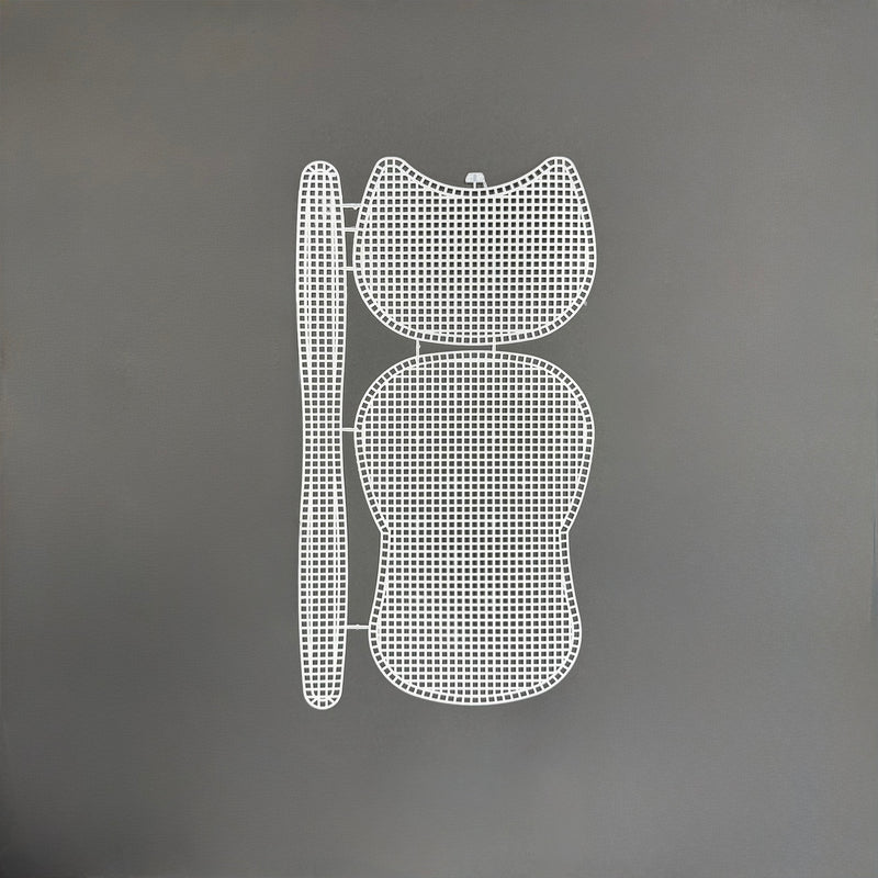 Plastic handbag canvas - 42.5 x 19cm