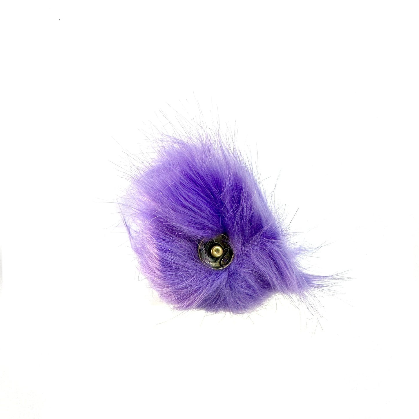 Pompom with button - Purple - 10cm