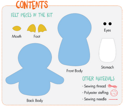 هيلو كرافتس - طقم خياطة فيلت بالز - Birdy