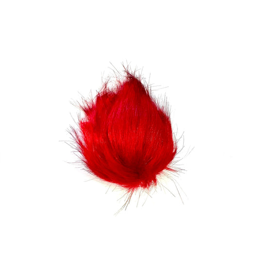 Pompom with button - Watermelon Red - 10cm