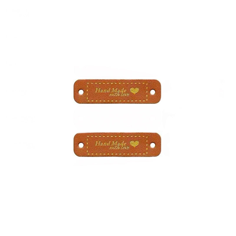 Color leather tags - Pattern 7 - Color 1, Pack of 2