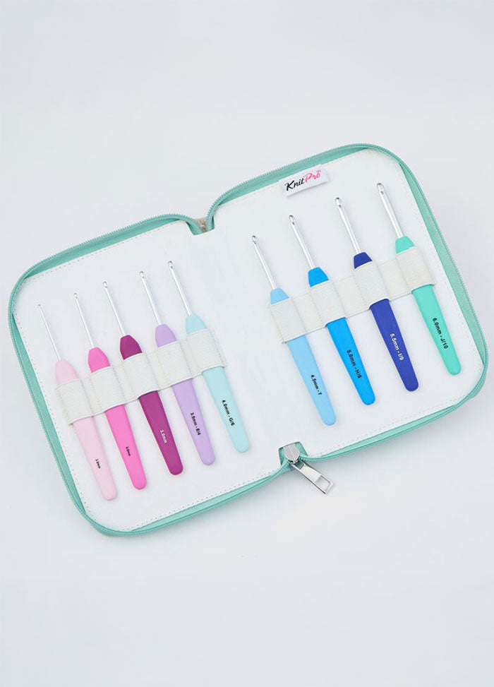 KnitPro Waves 2.0 Deluxe Crochet Hooks Set, Set of 9 hooks