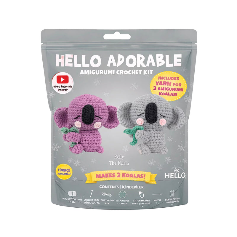Hello Crafts - Amigurumi Crochet Kit (HC) - Kelly The Koala
