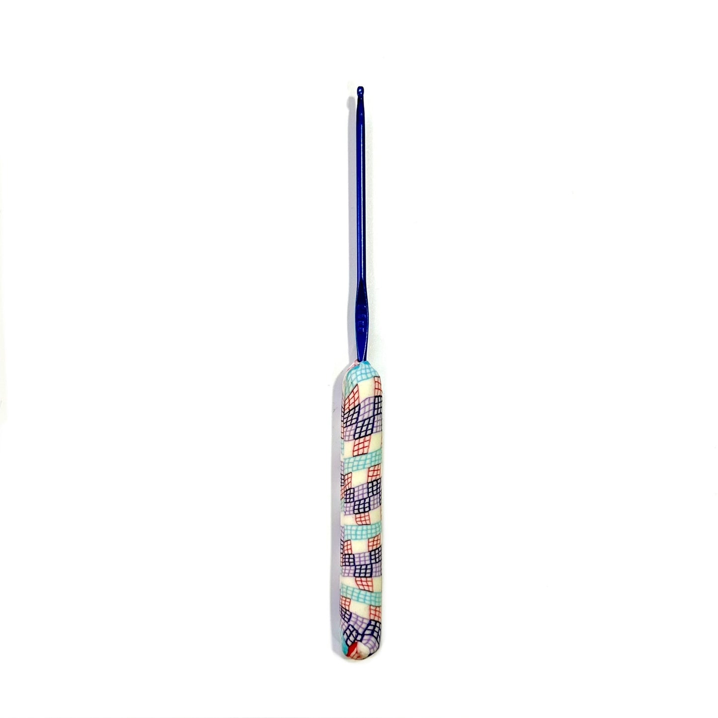 Metal crochet hook with designed silicone grip - 2.5mm