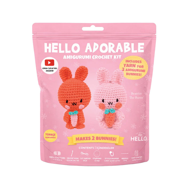 Hello Crafts - Amigurumi Crochet Kit (HC) - Beatrice The Bunny