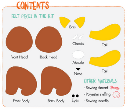 هيلو كرافتس - طقم خياطة فيلت بالز - Red Panda