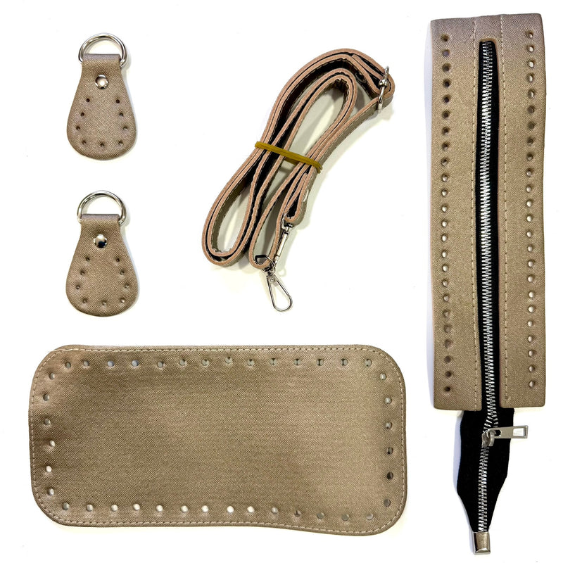Leather accessories for crochet bag, P25
