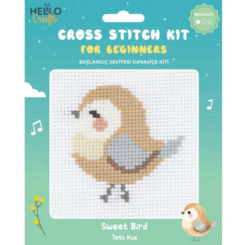 Hello Crafts - Cross Stitch Kit for Beginners - Sweet Bird