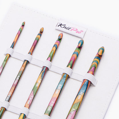 KnitPro Symfonie Wood Double Ended Crochet Hook Set, Set of 5 hooks
