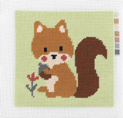 هيلو كرافتس - طقم تطريز تابستري مطبوع - Squirrel