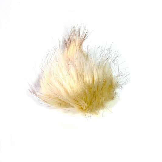 Pompom with button - Off White - 10cm