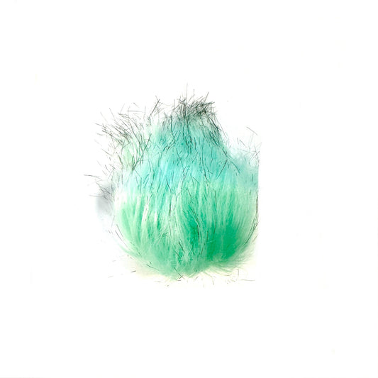 Pompom with button - Mint Green - 10cm