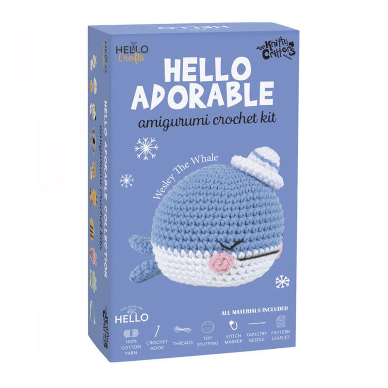Hello Crafts - Amigurumi Crochet Kit - Wesley The Whale