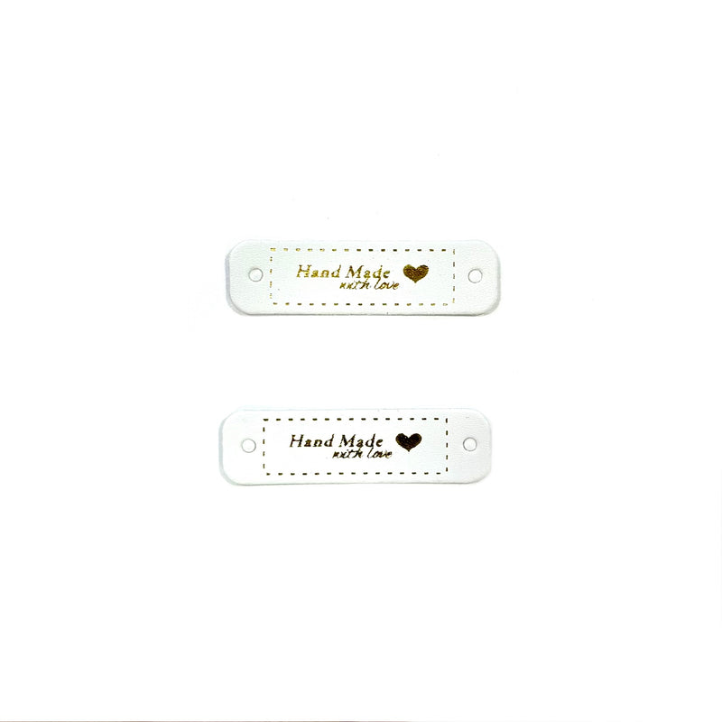 Color leather tags - Pattern 7 - Color 2, Pack of 2