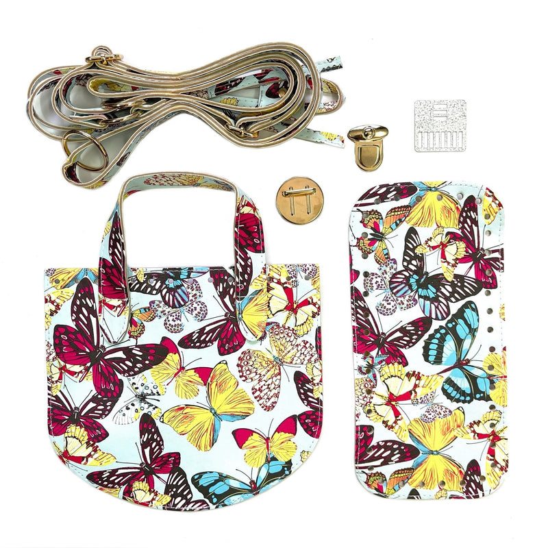 Leather accessories for crochet bag