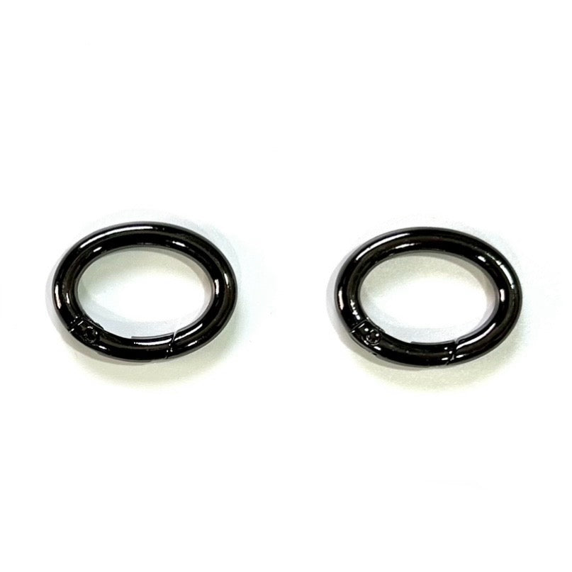 Clasps - Oval - Black, Pack of 2