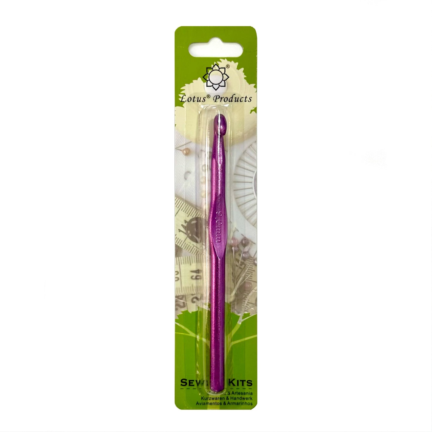 Lotus metal crochet hook - 9mm