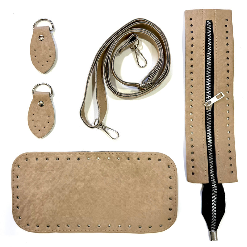 Leather accessories for crochet bag, P19