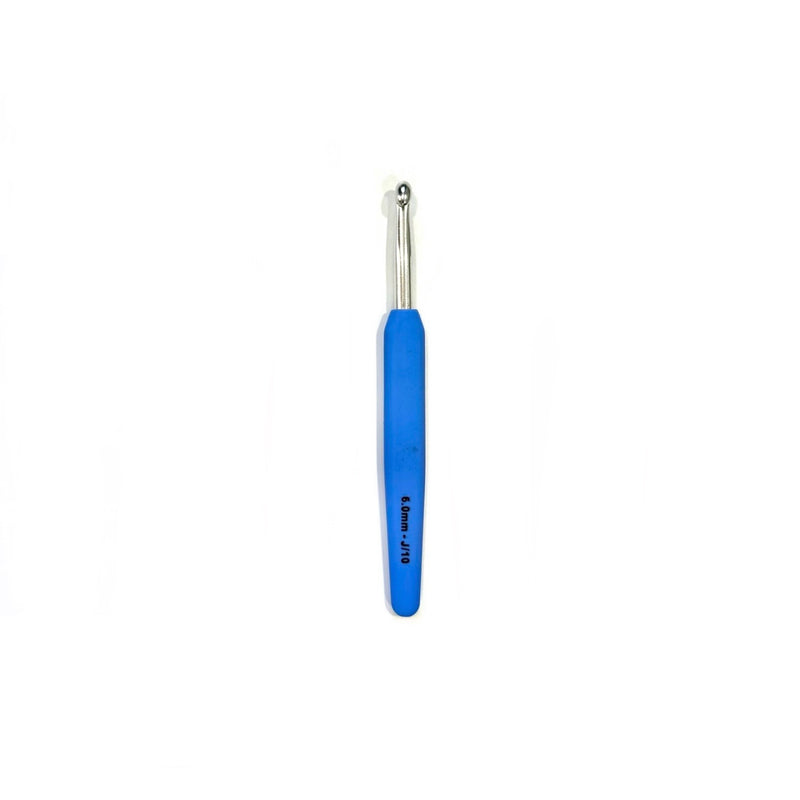 KnitPro Waves metal crochet hook with soft grip - 6mm