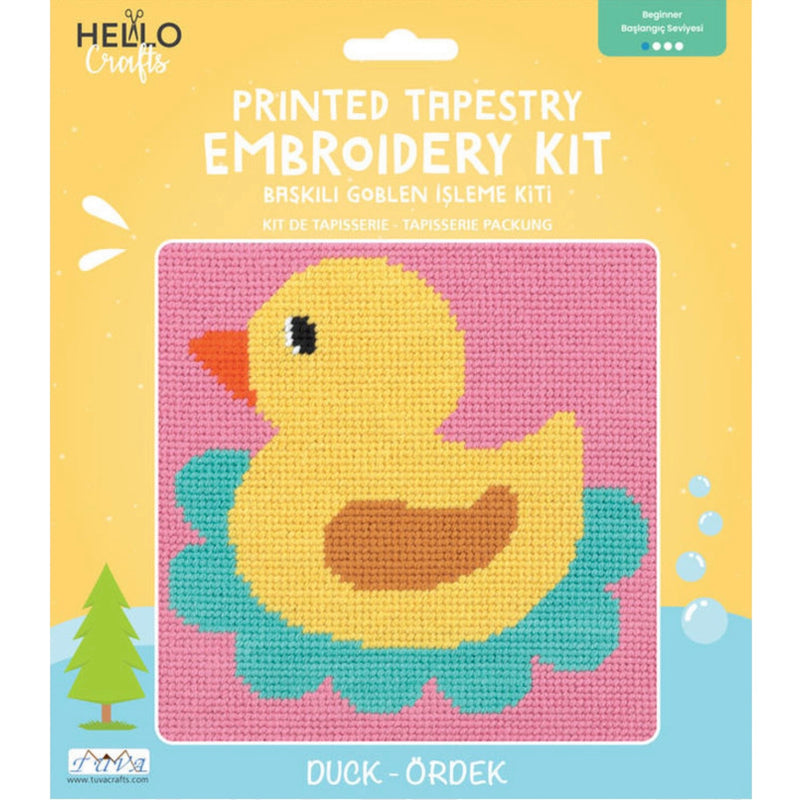 Hello Crafts - Printed Tapestry Embroidery Kit - Duck