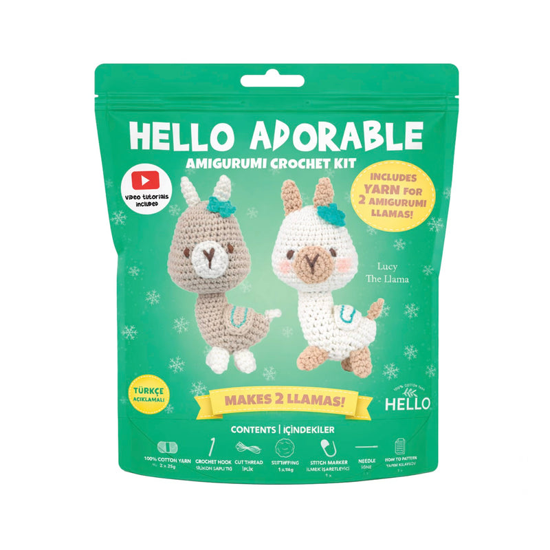 Hello Crafts - Amigurumi Crochet Kit (HC) - Lucy The Llama
