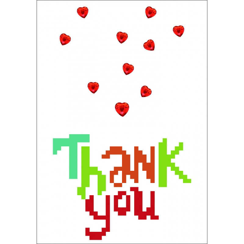 Thank You Heart Diamond Painting Greeting Card Kit - DDG.005 by Diamond Dotz